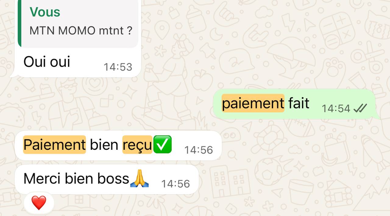 Preuve de paiement 3