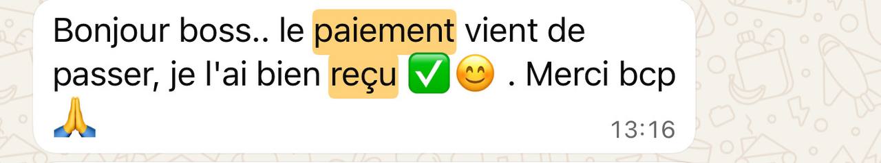 Preuve de paiement 5