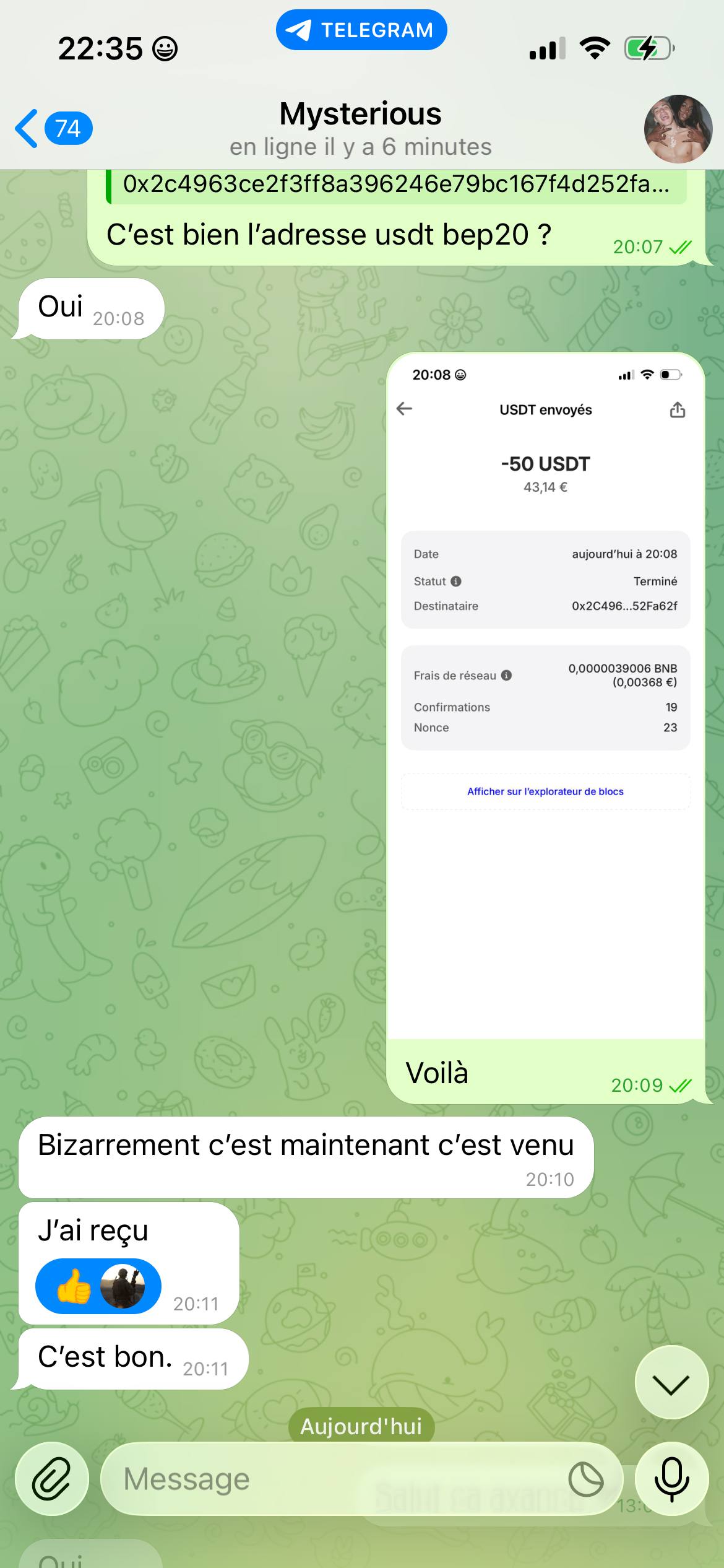 Preuve de paiement 8